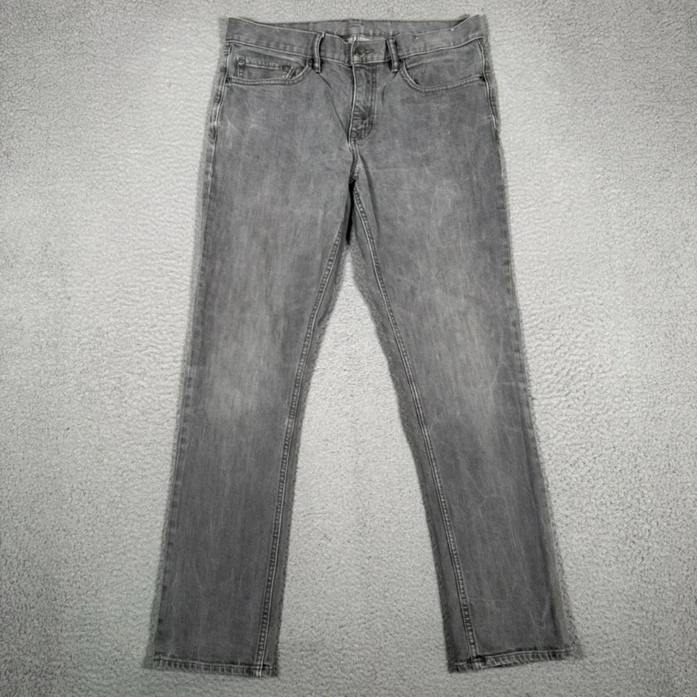 Banana Republic Jeans Mens 32x30 Gray Slim Straight Denim Casual Preppy Logo